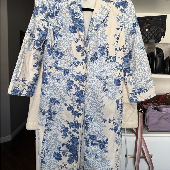 LOFT Jackets & Blazers - LOFT Blue Floral Women's Trench Coat